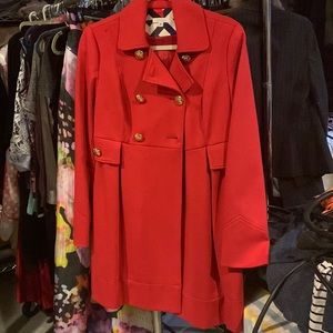 Red trench coat